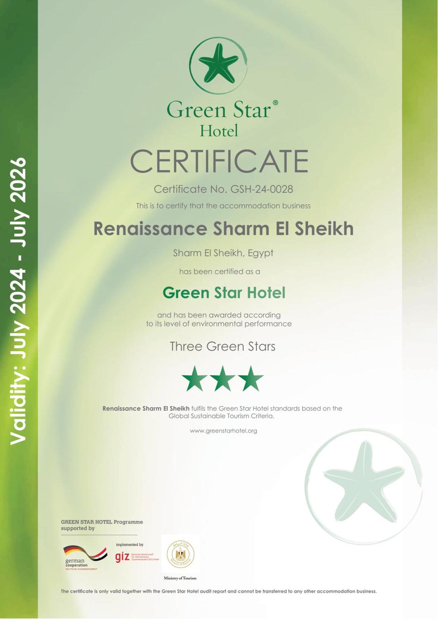 Renaissance Sharm El Sheikh Golden View Beach Resort Exterior photo Green Star Hotel Certification